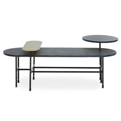 Serrano Black Oak Veneer and Marble Coffee Table