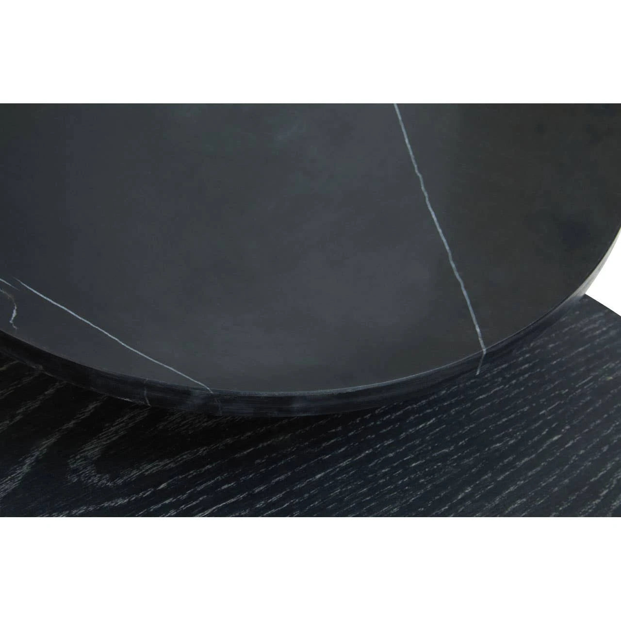 Serrano Black Oak Veneer and Marble Coffee Table