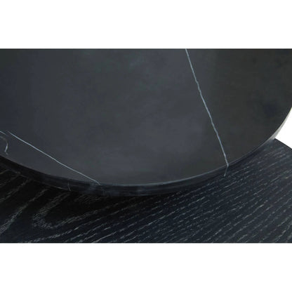 Serrano Black Oak Veneer and Marble Coffee Table