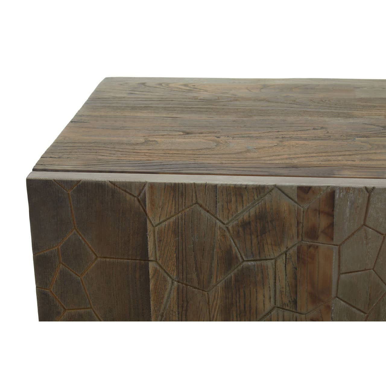 Malay Recycled Elm Wood 4 Door Sideboard