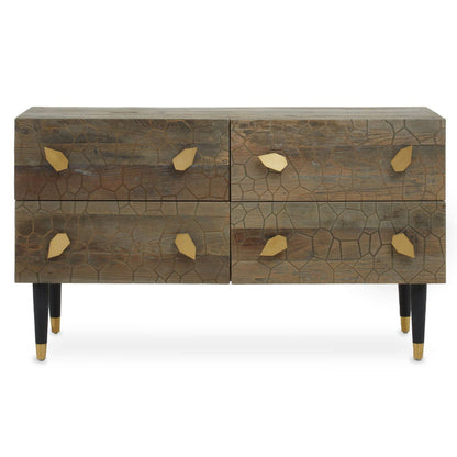 Malay Four Drawer Recycled Elm Wood Chest