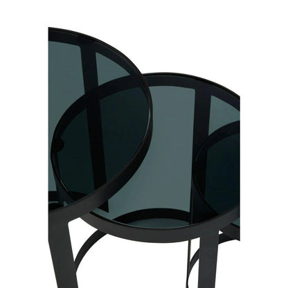 Corra Set Of Three Black Nesting Tables