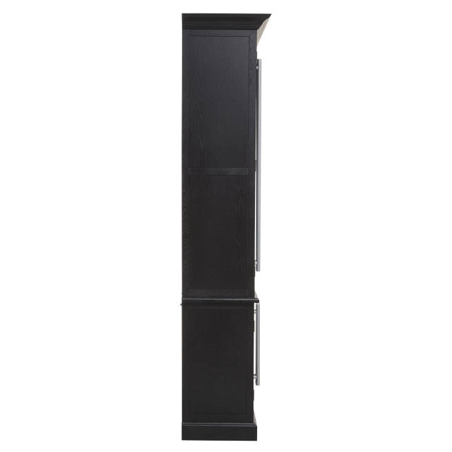 Lyon Black Oak Wood Tall Cabinet