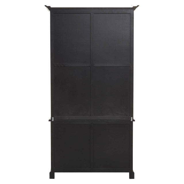 Lyon Black Oak Wood Tall Cabinet