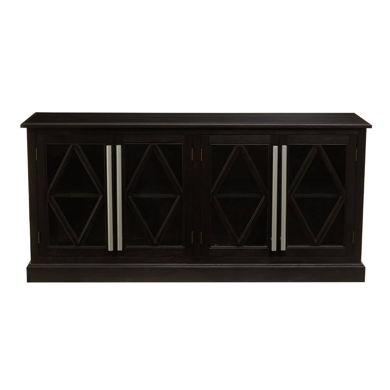 Lyon Black Oak Wood 4 Door Sideboard