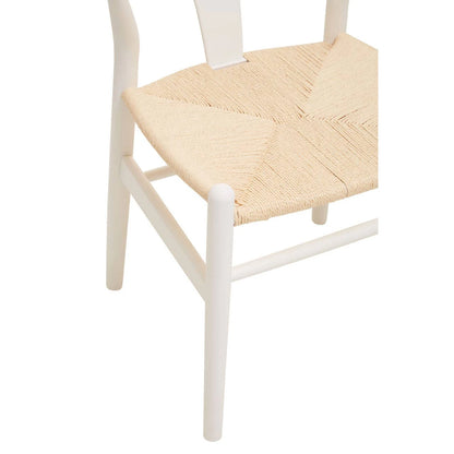Lyon Wishbone Antique White Chair