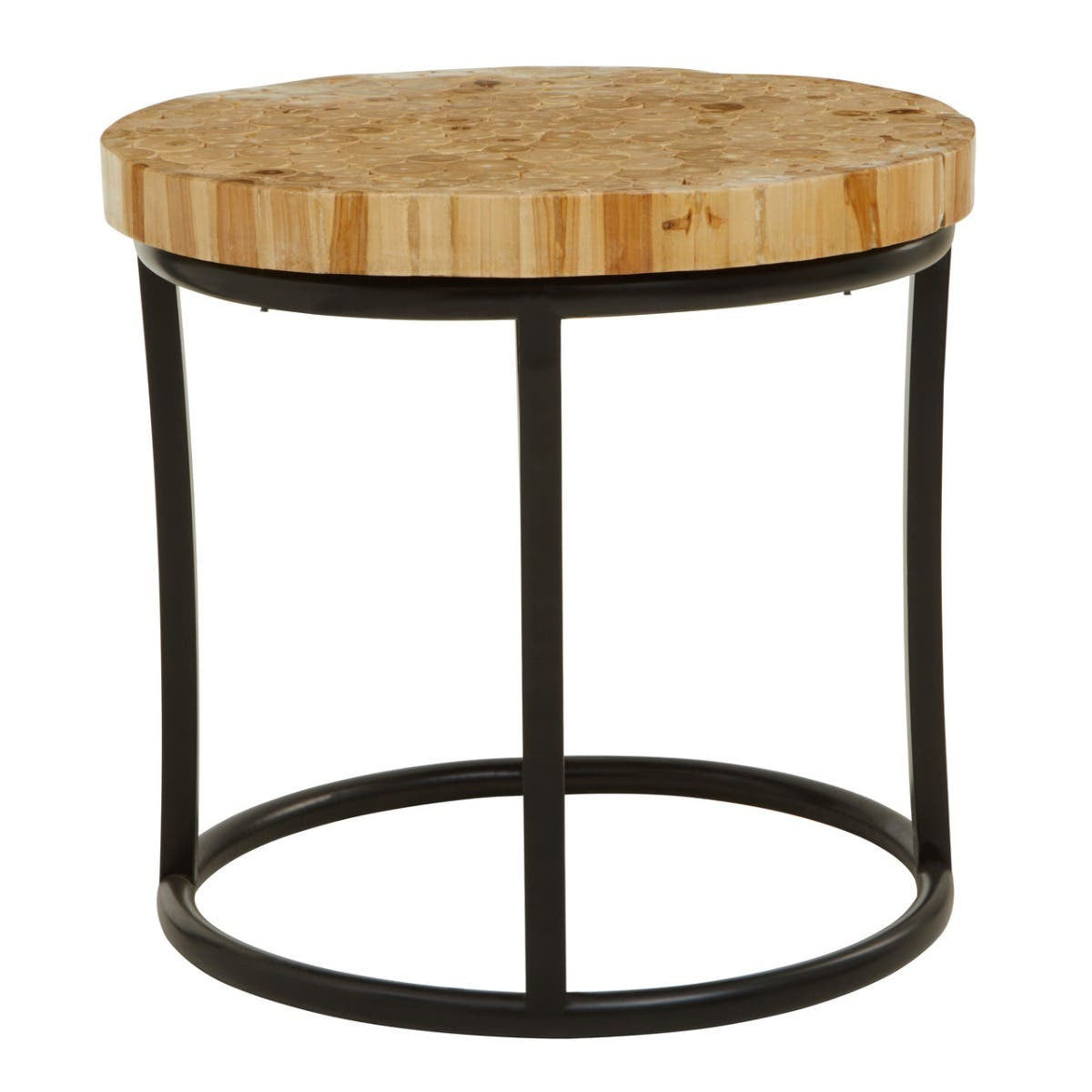 Malang Round Mosaic Teak Wood Coffee Table