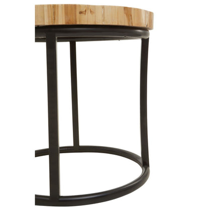 Malang Round Mosaic Teak Wood Coffee Table