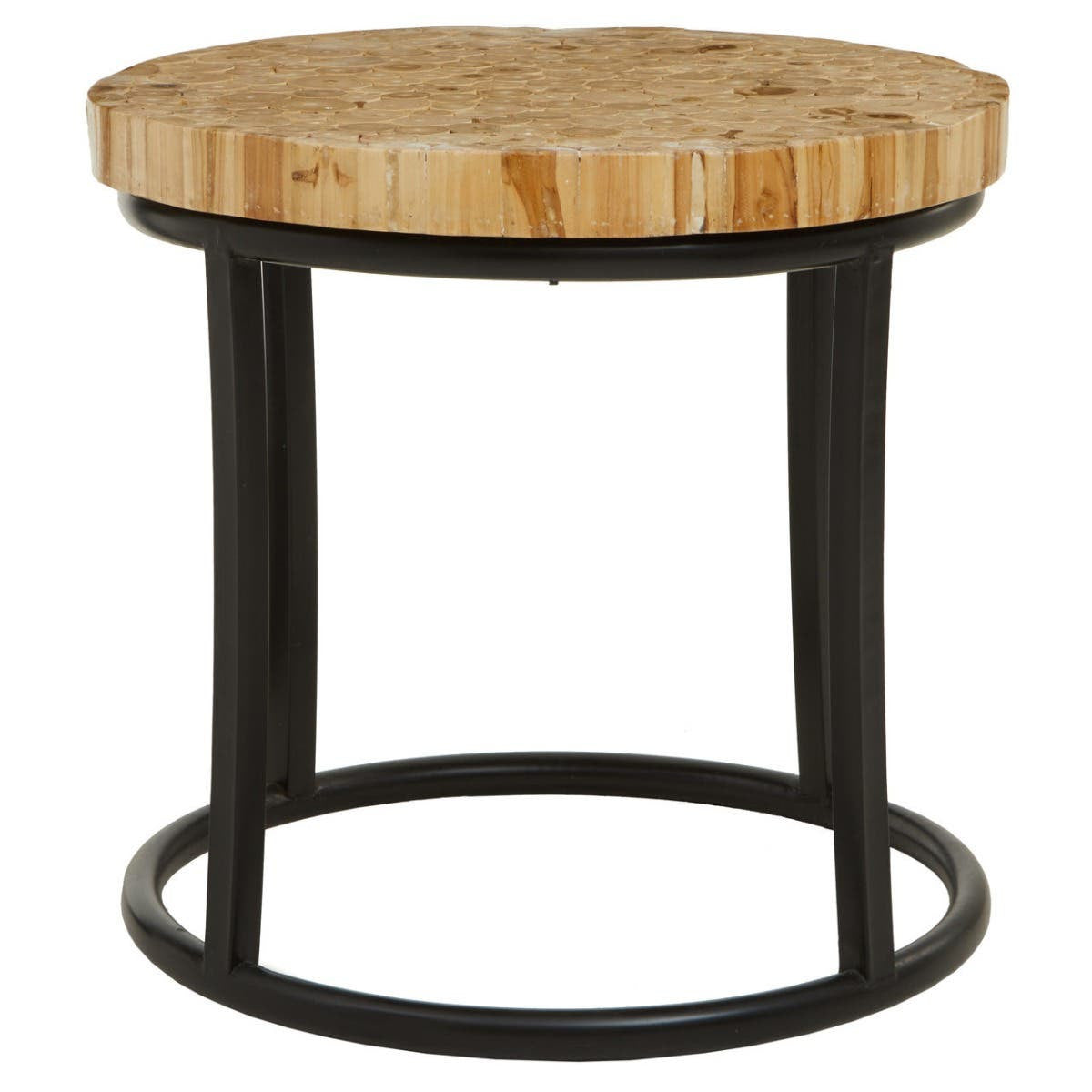 Malang Round Mosaic Teak Wood Coffee Table