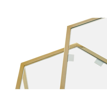 Herber Set Of 2 Gold Finish Hexagon Nesting Tables