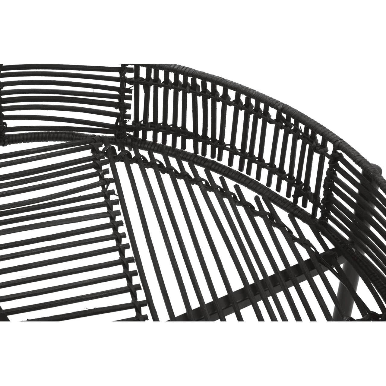 Batu Set Of 2 Black Rattan Side Tables