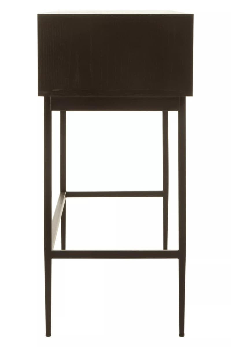 Jakara Black Finish Console Table with 2 Drawers