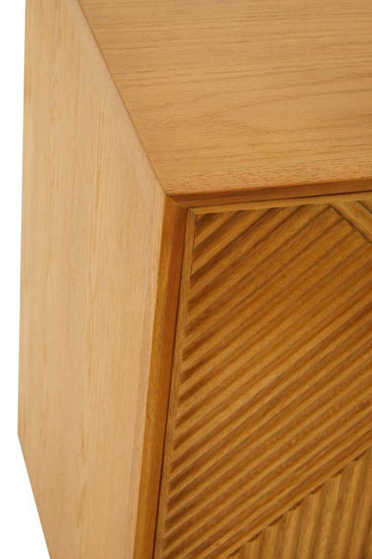 Jakara Natural Finish Sideboard with 4 Doors and 3 Drawers