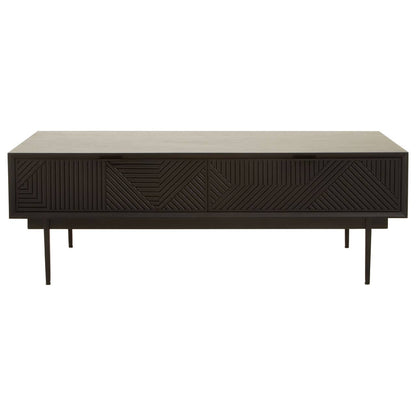Jakara Black Finish Coffee Table with Drawers