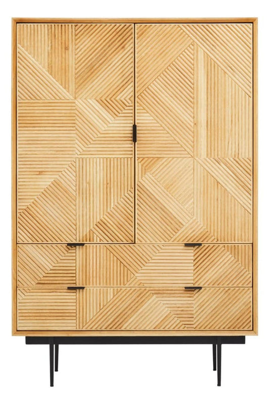 Jakara Natural Finish Cabinet with Drawers
