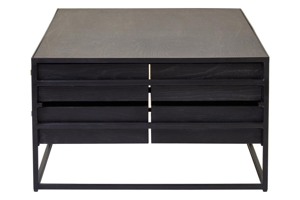 Judd Black Finish 4 Drawer Coffee Table