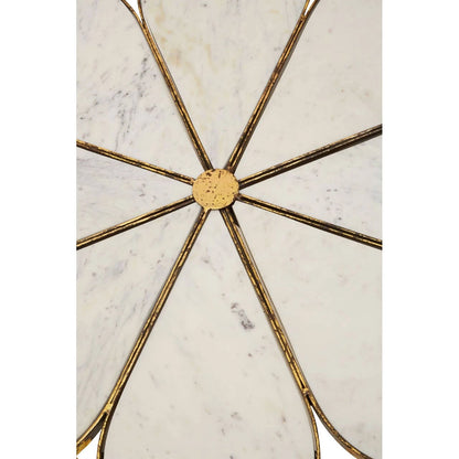 Rabia Petal Coffee Table With Marble Top