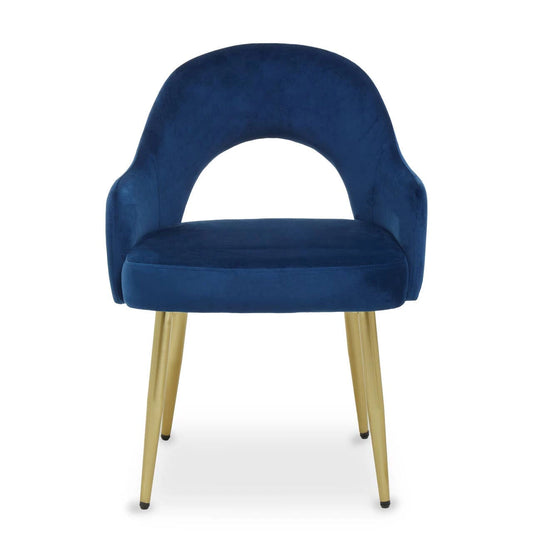 Dani Midnight Blue Velvet Dining Chair