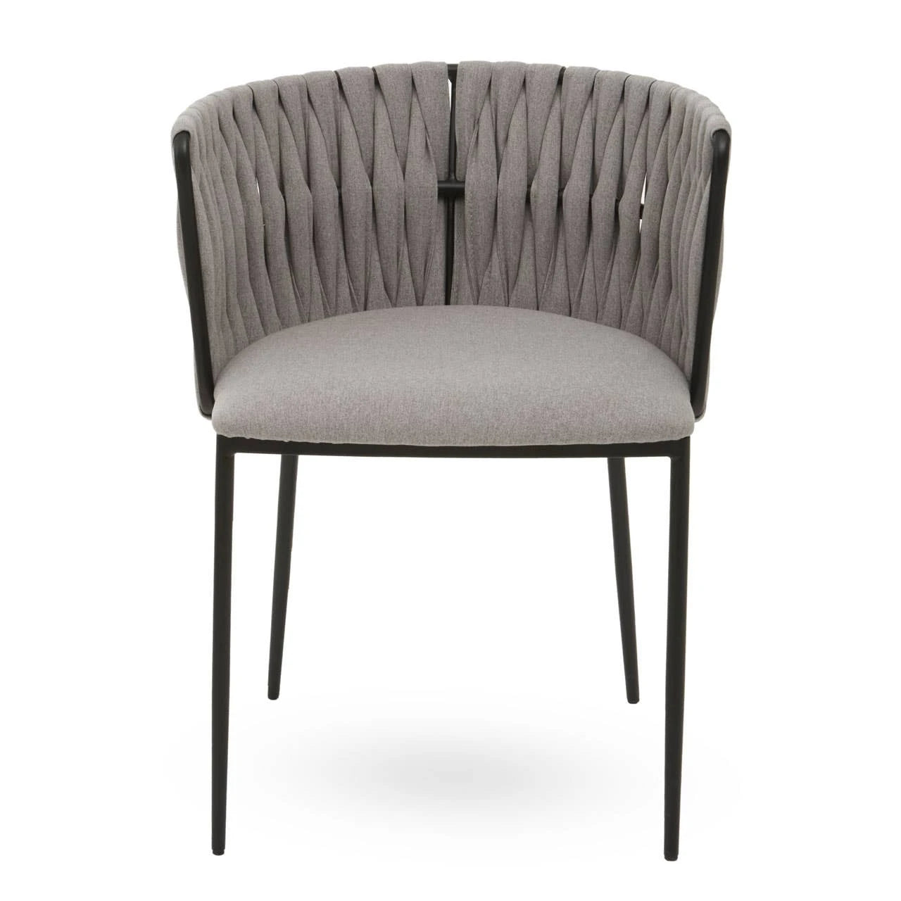 Gilden Grey Dining Chair With Woven Back
