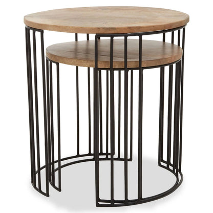 Nandri Set Of 2 Mango Wood Side Tables