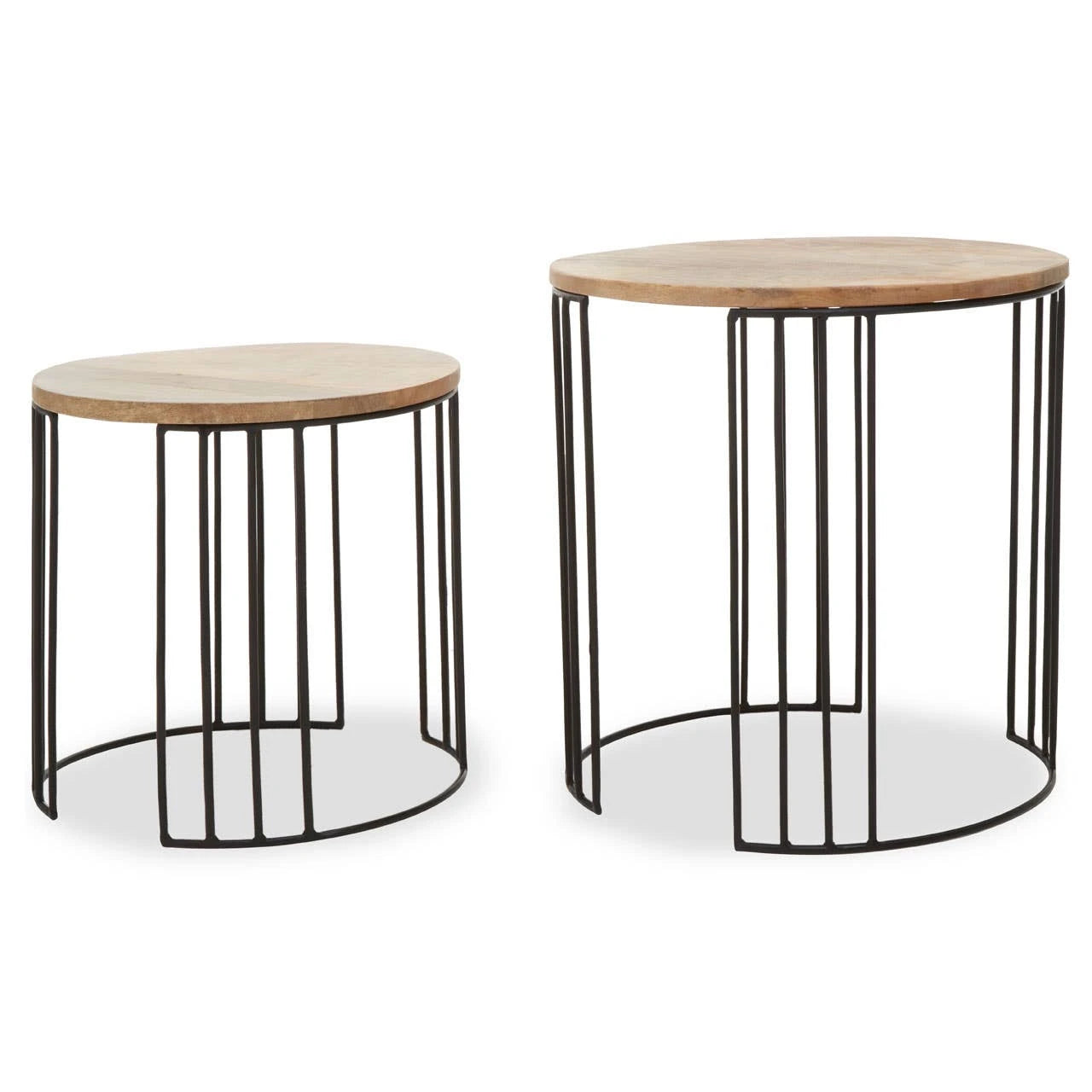 Nandri Set Of 2 Mango Wood Side Tables