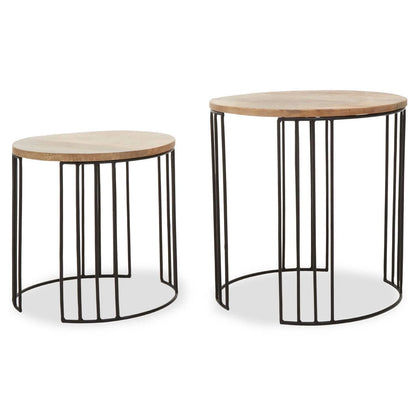 Nandri Set Of 2 Mango Wood Side Tables
