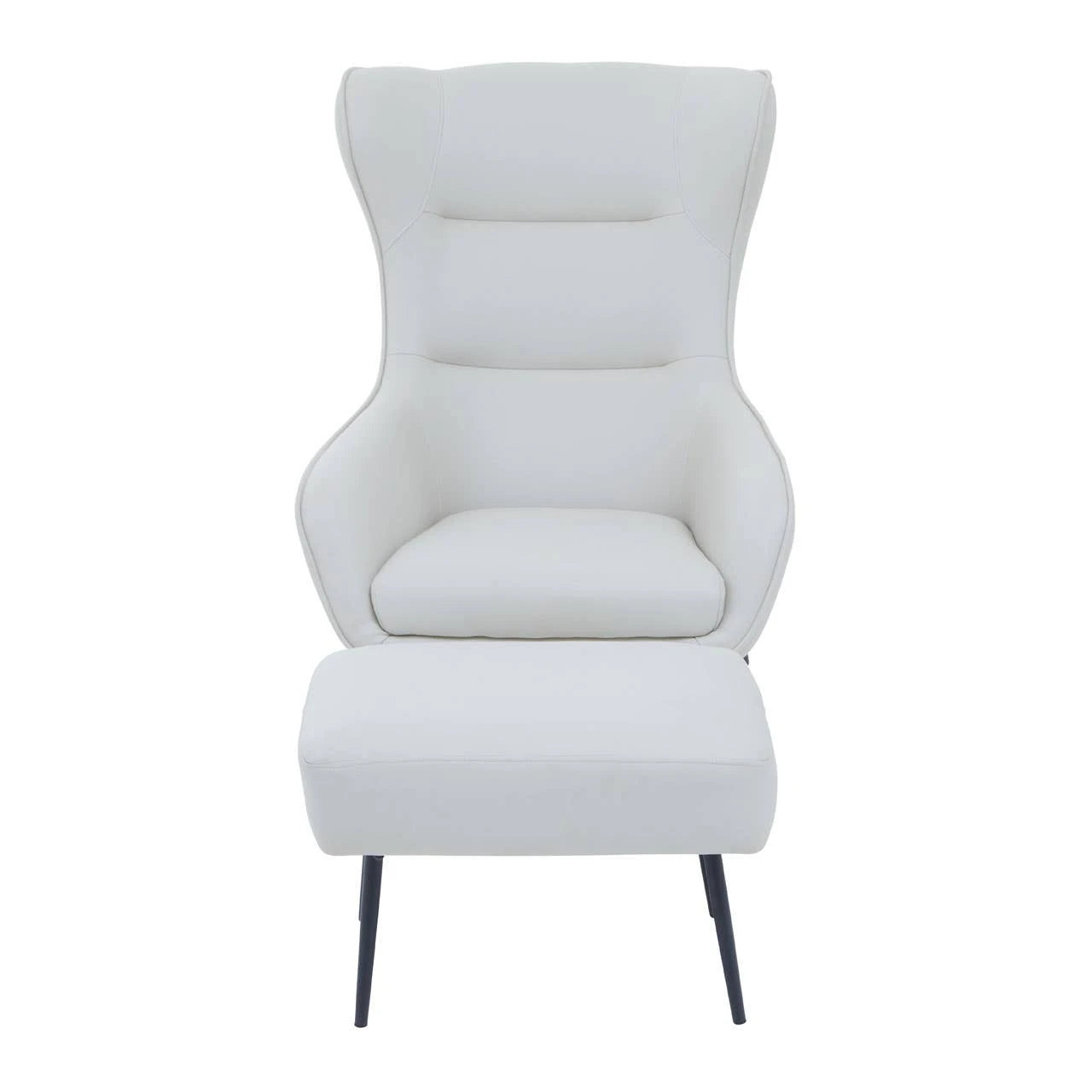 Kaiko Stone Faux Leather Armchair And Footstool