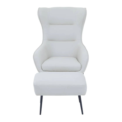 Kaiko Stone Faux Leather Armchair And Footstool