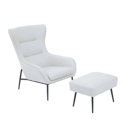 Kaiko Stone Faux Leather Armchair And Footstool