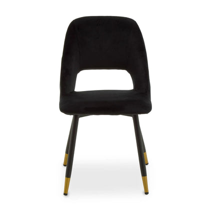 Warren Black Velvet Dining Chair
