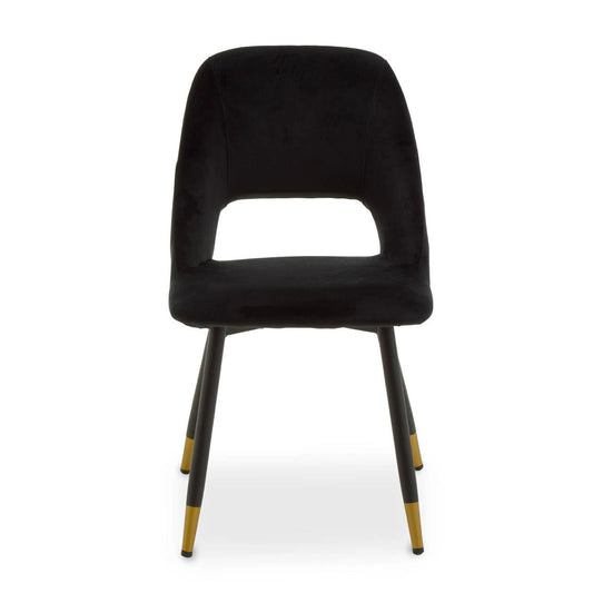 Warren Black Velvet Dining Chair