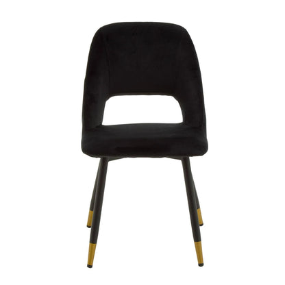 Warren Black Velvet Dining Chair