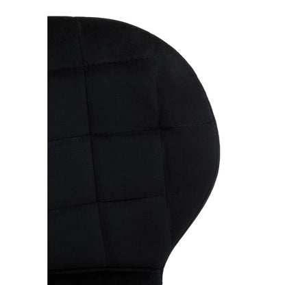 Warton Black Velvet Dining Chair
