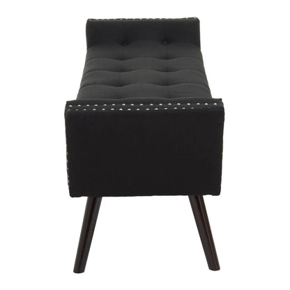 Alea Black Fabric Bench