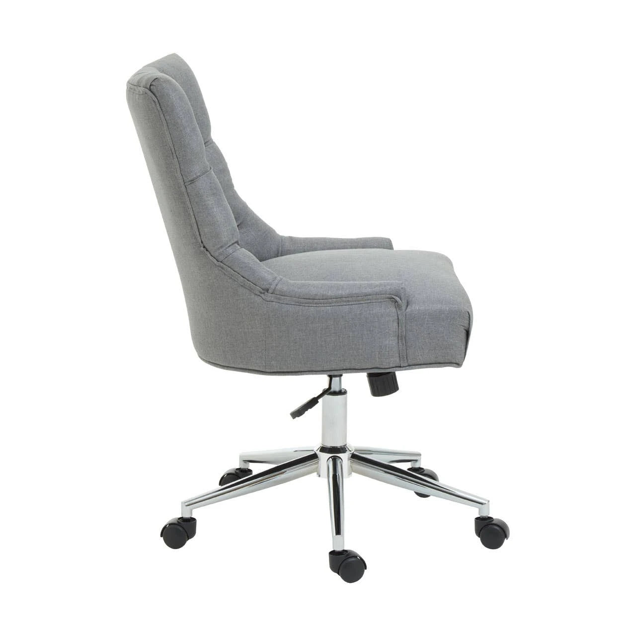 Anita Grey Fabric and Chrome Finish Base Home Office Chair