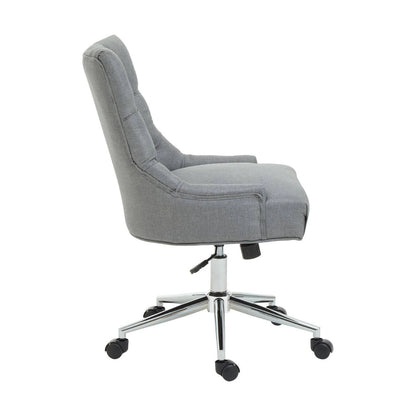 Anita Grey Fabric and Chrome Finish Base Home Office Chair