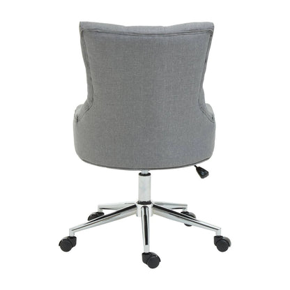 Anita Grey Fabric and Chrome Finish Base Home Office Chair