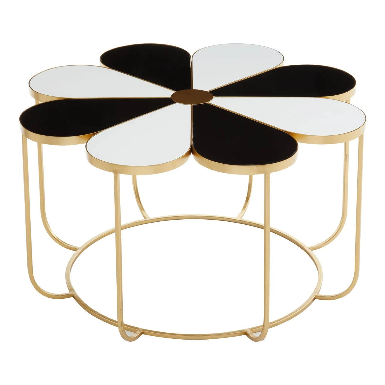 Jodie Black And White Top Petal Shape Table