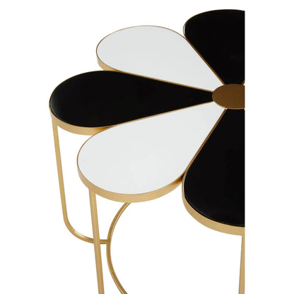 Jodie Black And White Top Petal Shape Table
