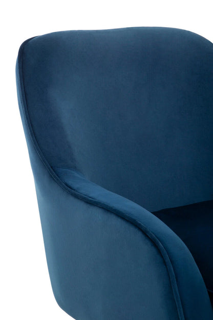 Avery Midnight Velvet Swivel Chair