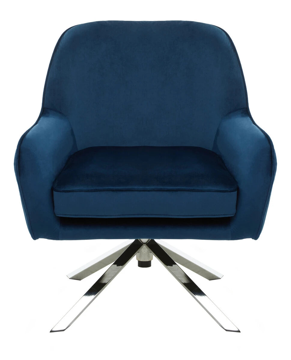 Avery Midnight Velvet Swivel Chair