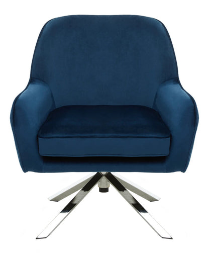 Avery Midnight Velvet Swivel Chair
