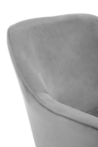 Avery Grey Velvet Swivel Chair