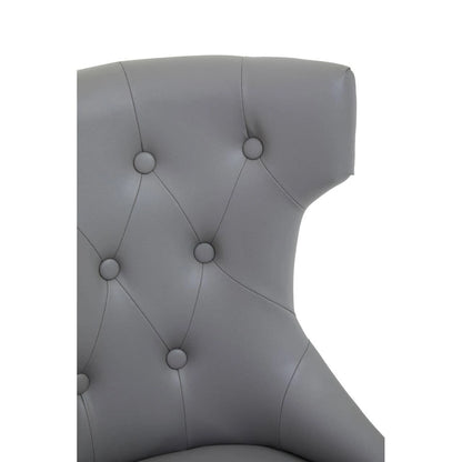 Walson Grey Leather Effect Home Office Chair