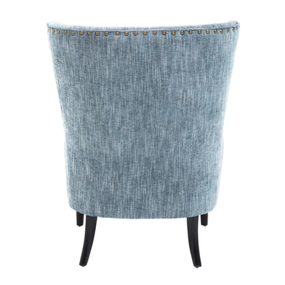Welham Blue Wingback Lounge Chair