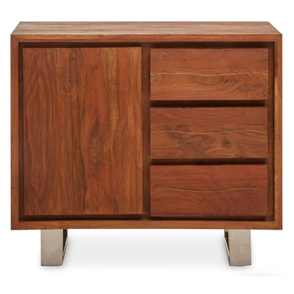 Simla Acacia Wood 1 Door and 3 Drawers Sideboard