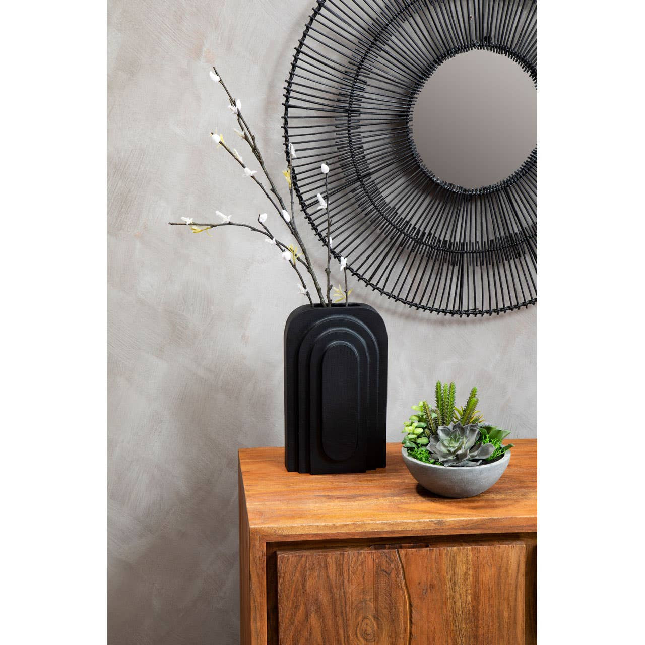 Simla Acacia Wood 1 Door and 3 Drawers Sideboard