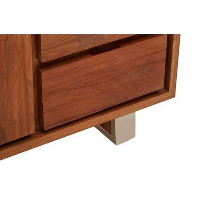 Simla Acacia Wood 1 Door and 3 Drawers Sideboard