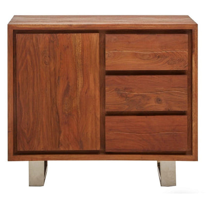Simla Acacia Wood 1 Door and 3 Drawers Sideboard