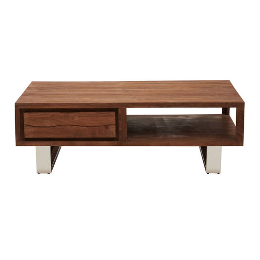 Simla Acacia Wood Coffee Table with Drawer